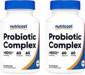 Nutricost Probiotic Complex - 50 Billion CFU, 60 Capsules (2 Bottles) - Probiotic for Men and Women - Veggie Capsules, Non-GMO, Gluten Free