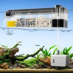 VAYINATO® Multifunctional External Wall-Mounted Waterfall Aquarium Filter with Bio Wheel | 3-Stage Filtration System with Filter Media & Built-in Water Pump (BL-774)