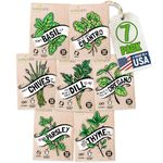 Sustainable Sprout SS01 Variety Pack for Planting an Indoor Garden: Basil, Parsley, Thyme, Oregano, Cilantro, Chives, Dill Herb SillySeed Collection-Over 3500 Seeds 100% Non GMO