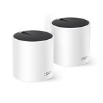 TP-Link Deco AX3000 Mbps Dual Band Whole Home WiFi 6 Mesh System(Deco X55) Covers up to 4500 ft2, Replaces Wireless Router & Extender, 3 Gigabit Ports/Unit, Supports Ethernet Backhaul (2-Pack), White