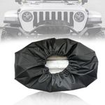 Winch Cover Waterproof, Winch Cover,Heavy Duty 600D Breathable Oxford Fabric Dust-Proof Winch Protection Cover, Compatible with Most 8500-17500 Lbs Electric Winches, Indoor/Outdoor