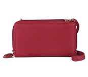 Julia Buxton Pebble RFID Ultimate Double Zip Organizer®, Red