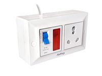 Palfrey Extension Board - Single 16A Socket with Safety Shutter & 16A MCB Switch with Red Light | 16A 3 Pin Plug with Indicator | 2.5 sqmm 3 core Cable | 15 Meter (3000W - 2.5MM Cable, 15 Meter)