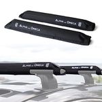 ALPHA and OMEGA - AERO Crossbar Roof Rack Pads (1 Pair) (Size: 20 Inch) Cargo Carrier for Transporting Canoe Kayak Surfboard SUP Adjustable Universal Foam Cover Pad