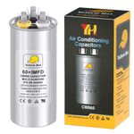 Capacitor for Air Conditioner 60+5 uf MFD 370 or 440 Volt VAC, Multi-Purpose Round Capacitor-5 Year Warranty