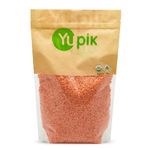 Yupik Organic Red Split Lentils, 1kg, Non-GMO, Vegan, Gluten-Free, Kosher, Raw, Wheat-Free, Source of Protein, Fiber & Iron, Ideal for Soups, Salads & Plant-Based Cooking