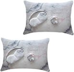 Satin Pillowcase, Eye Mask, Scrunchie Gift Set by Fenrici, 2 Pack, Vegan Silk Pillowcase for Hair and Skin, Natural Temperature Control Pillowcase and Matching Sleep Set