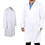 walgreen Xample Lab Coat Hygiene Food Industry Uniform Solutions Unisex Lab/Doctors Coat/Warehouse/Hygiene Coat DIY Coat/Workwear Doctor Students School Coat Women Men,Laboratory Coat (Large),White