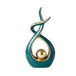 Blessings Decor Luxury Ceramic Decoration Modern European Abstract Christmas Sculpture Other Home Decoration (Large, Green)