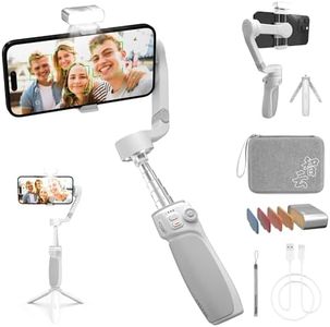 ZHIYUN Smooth Q4 Combo Gimbal Stabilizer, 3-Axis Smartphone Phone Gimbal, Built-in Extension Rod, Foldable and Portable, Android and iPhone Gimbal, Vlogging Stabilizer, TikTok YouTube Video