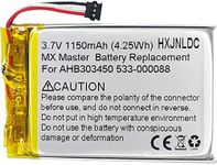 DC 3.7V 1150mAh Lithium Polymer Rechargeable Battery for Logitech Wireless Mouse MX Master (AHB303450 533-000088)