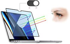 USICOOR for MacBook Pro 16.2 inch Anti-Blue Light Screen Protector Filter With Free Webcam Cover, Eye Protection UV Light Blocking Filter Compatible with New MacBook Pro 16 inch 2021 (A2485)