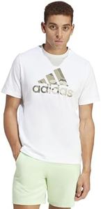 adidas Sportswear Camo Badge of Sport Graphic Men's T-Shirt, White, XX-Large