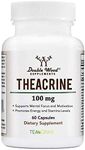 Theacrine (Teacrine) 100 Mg, 60 Capsules - Energy and Focus Supplement (Similar to Caffeine Pills but More Subtle and Longer Lasting) Non-GMO and Gluten Free by Double Wood