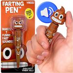 Farting Poop Pen - 7 Funny Sounds - Funny Poop Gifts, Great Kids Party Supplies, Hilarious Pens for Coworkers & Work Gifts, Gifts for Kids, Fun Pens for Kids, Pranks for Kids, Funny Office Gifts