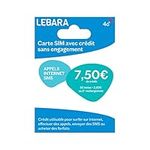 Lebara - SIM Card - French Number Incl EUR 7,50 call credit International Sim Card - Pay As You Go Prepaid Sim Cards cheap international calls