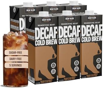 Wandering Bear Decaf Cold Brew Coffee - Bold, Smooth, No Sugar Added, Shelf-Stable, Ready to Drink, Gluten Free & Vegan Decaf Iced Cold Brewed Coffee Drink - 32 fl oz, 6 pack