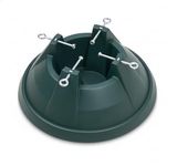 SA Products Christmas Tree Stand for Real Tree - 0.5-Gallon Water Reservoir - Thick, Durable Plastic Base with 5 Heavy-Duty Metal Bolts - Supports 6ft Christmas Tree - Stable Design - 48.19cm, Green