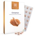 Healthspan Cinnamon 1,000mg (120 Tablets) | Supports Metabolism | Added Chromium to Maintain Blood Sugar Levels | Inspired by Ayurvedic Culture & Chinese Herbal Medicines | Vegan