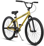 cubsala 24 Inch BMX Race Bike Trident Bicycles Beginner-Level to Advanced Riders with 2 Pegs Trick Cycling and Professional Riding, Gold