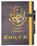 Harry Potter - Personalised Notebook, Personalised Diary- Ideal Bullet Journal & Note Pad Lovers - Black A5 Writing Pad, Gifts