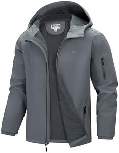 33,000ft Men's Hooded Softshell Jacket Waterproof Lightweight Insulated Windbreaker Fleece Lined Rain Shell Jacket