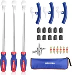 WORKPRO 14.5” Steel Tire Spoons Tool Set, 23-Piece Tire Iron Set with Storage Bag, Tire Removal Tools, Tire Changing Tools, Tire Repair Tools, Tire Levers for Motorcycle, Bicycle, Car and Lawn Mower