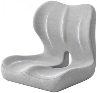 GueYi Celnva Orthopedic Seat Cushion – L-Shaped Lumbar Support Memory Foam Comfort for Long Sitting, Ergonomic Support for Office Chair, Wheelchair, Car & Travel (XL Gray)