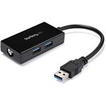 StarTech.com USB 3.0 to Gigabit Network Adapter with Built-In 2-Port Hub-Native Driver Support, Windows, Mac and Chrome OS