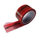 TamperSeals Group - 1 Roll 100% Total Transfer Tamper Evident Security Seal Tape (50mm x 50m x 2mil, Ultra-Thick “Void” Film, Red)