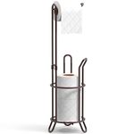 SimpleHouseware Bathroom Toilet Tissue Paper Roll Storage Holder Stand, Bronze