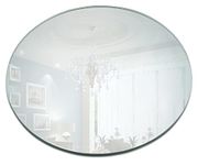 12 Inch Round Mirror Plate, Set of 12-1.5mm Thick Glass Plate Mirror Tiles w/Smooth Edges - Perfect Candle Wedding Centerpiece Table Decorations, Home Accent Wall Decor, & More - PARNOO