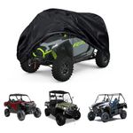 QYMOTO UTV Cover, 420D Heavy-Duty Rainproof Windproof 2-3 Seater All-Weather Protection UTV Cover Fits for Polaris Ranger 500 570 1000,RZR Trail Sport,Can am Defender