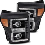 AlphaRex USA 880146 LUXX 20 Series LED Projector Headlights fits Ford F-250 Super Duty,Clear