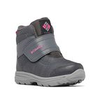 Columbia Unisex-Child Fairbanks Omni-Heat Hiking Boot, Graphite/Pink Ice, 8 Little Kid