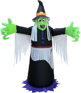 OVIFM Deguisement Gonflable Sorciere,Costume Halloween Sorcière Adulte Grande Taille Diable Séguisement Horreur Fantome Halloween Party Fête Cosplay Costumes Carnaval pour Femme Homme Couple
