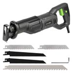 GALAX PRO - 120V, 6.0 Amp Variable Speed Reciprocating Saw with 1-1/8" Stroke Length Cord, 2800 RPM and 6" Max for Wood, Metal, PVC Pipe Cutting