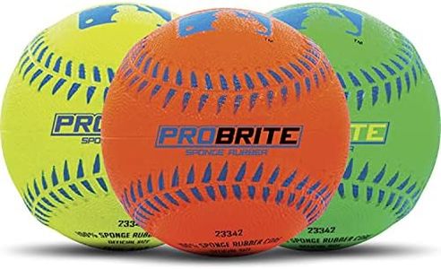 Franklin Sports - Pro Brite - Neon Rubber Teeball - MLB - Youth Tball - Baseball + Softball - Indoor & Outdoor Use