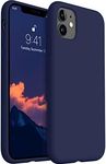 AOTESIER Compatible with iPhone 11 Case, [Food Grade Silicone] Full Body Drop Shockproof Protection with Soft Anti-Scratch Lining Phone Cases for iPhone 11 6.1 inch, Navy Blue