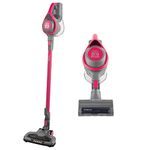 Beldray BEL01515MOB Airgility Cordless Vacuum Cleaner – Portable Handheld Vacuum with Crevice Tool, Rechargeable Stick Vac with Up to 40 Minutes Runtime, Pet Plus+ for Pet Hair, 1.2L Dust Tank, Pink