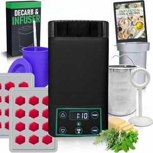 Decarboxylator & Infuser, Butter Maker Machine, Oil Infuser Machine, Gummy Maker Kit, Botanical Extractor, Easy Decarboxylation, Includes Recipe EBook & 2 Gummy Trays
