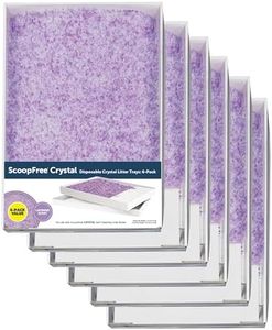 PetSafe ScoopFree Crystal Cat Litter Tray Refills (6-Pack) - Compatible with ScoopFree Crystal Litter Boxes - Rapid Odor Elimination, Leak Protection, Lavender Scent