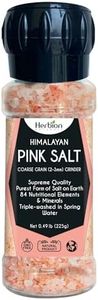 Herbion Naturals Himalayan Pink Salt Grinder Coarse Grain, 100% Pure with 84 Minerals for Seasoning, Refillable, Organic, All-Natural Salt, Triple-Washed in Spring Water, Vegan, Kosher Certified