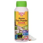 Zero In Home Flea Powder - 300 g. Off-Pet Treatment Controls Fleas and Larvae in the Home, Preventing Reinfestations. Ready-To-Use. Treats Carpets and Soft Furnishings, Green