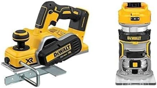 DEWALT DCP580B 20V MAX Brushless Planer (Tool Only) & DEWALT 20V MAX* XR Cordless Router, Brushless, Tool Only (DCW600B)