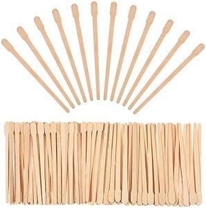 Bememo 500 Pack Wax Spatulas Wood Craft Sticks Small for Hair Removal Eyebrow Wax Applicator Sticks