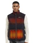 Classic Heated Vest for Men - Stand Heated Collar,With 7.4V 16000mAh Battery Pack, ORRNIKKO Rechargeable Mens Heated Vest