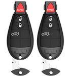 Remote Key Fob 4-Button Trunk Compatible for 2008-2011 Chrysler 300, 2008-2013 Dodge Challenger Charger Durango, 2008-2018 Grand Caravan, Replacement for M3N5WY783X IYZ-C01C (Set of 2)