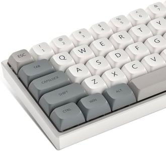 Womier Retro Grey Double Shot PBT keycaps,XDA Profile keycaps 75 Percent,Dye-Sub Keyboard caps, Custom Keycaps for Gateron MX Switches Mechanical Keyboard (139keys,only keycaps)