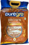 Puregro Pure & Natural Brown Basmati Rice, 5 kg (Pack of 1)